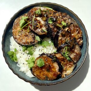 Sticky Ginger Aubergine