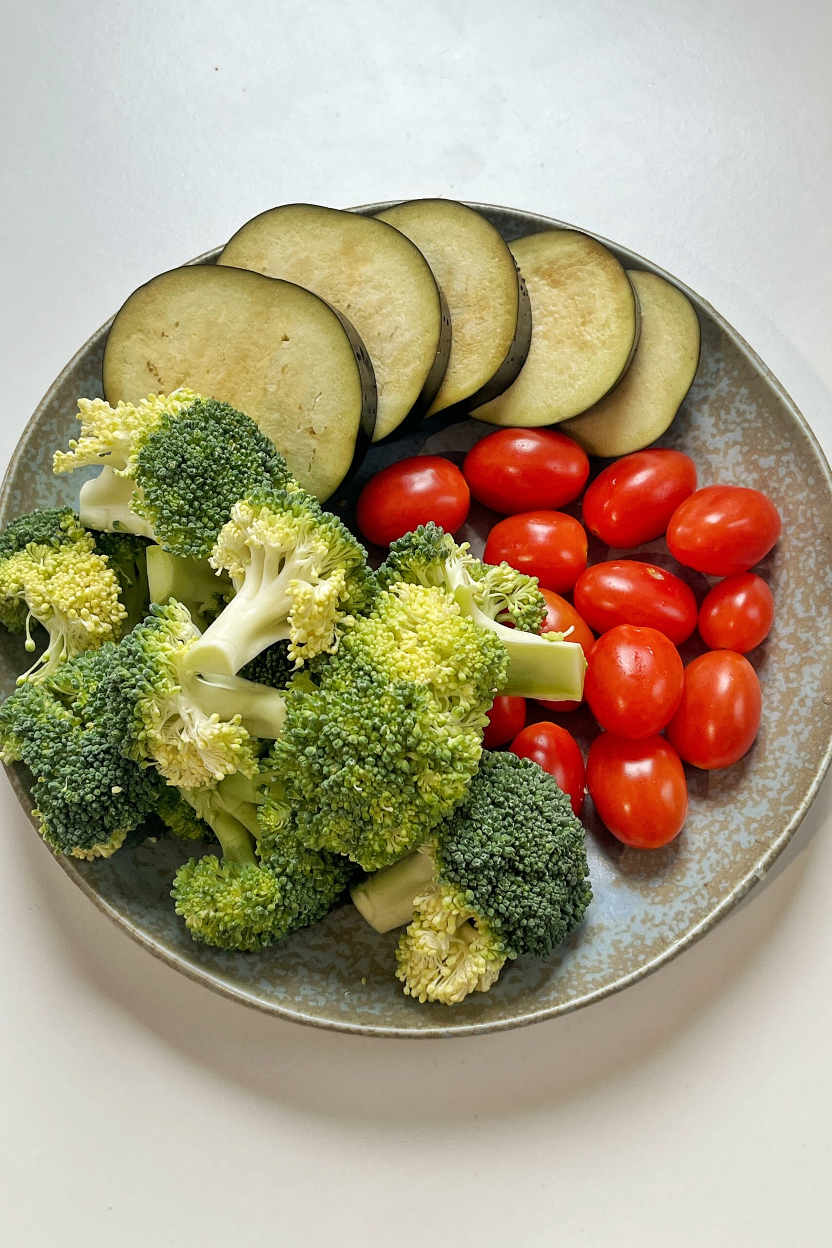 Plate of vegetables. 