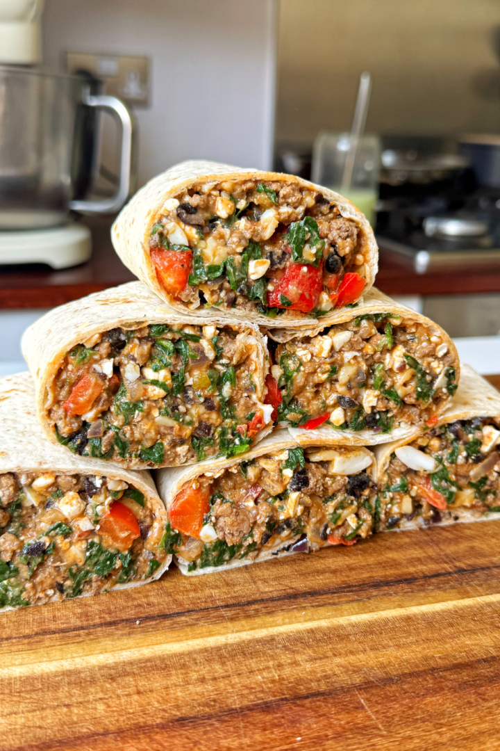 Easy High Protein Breakfast Burrito (45g protein per portion) | Myriad ...