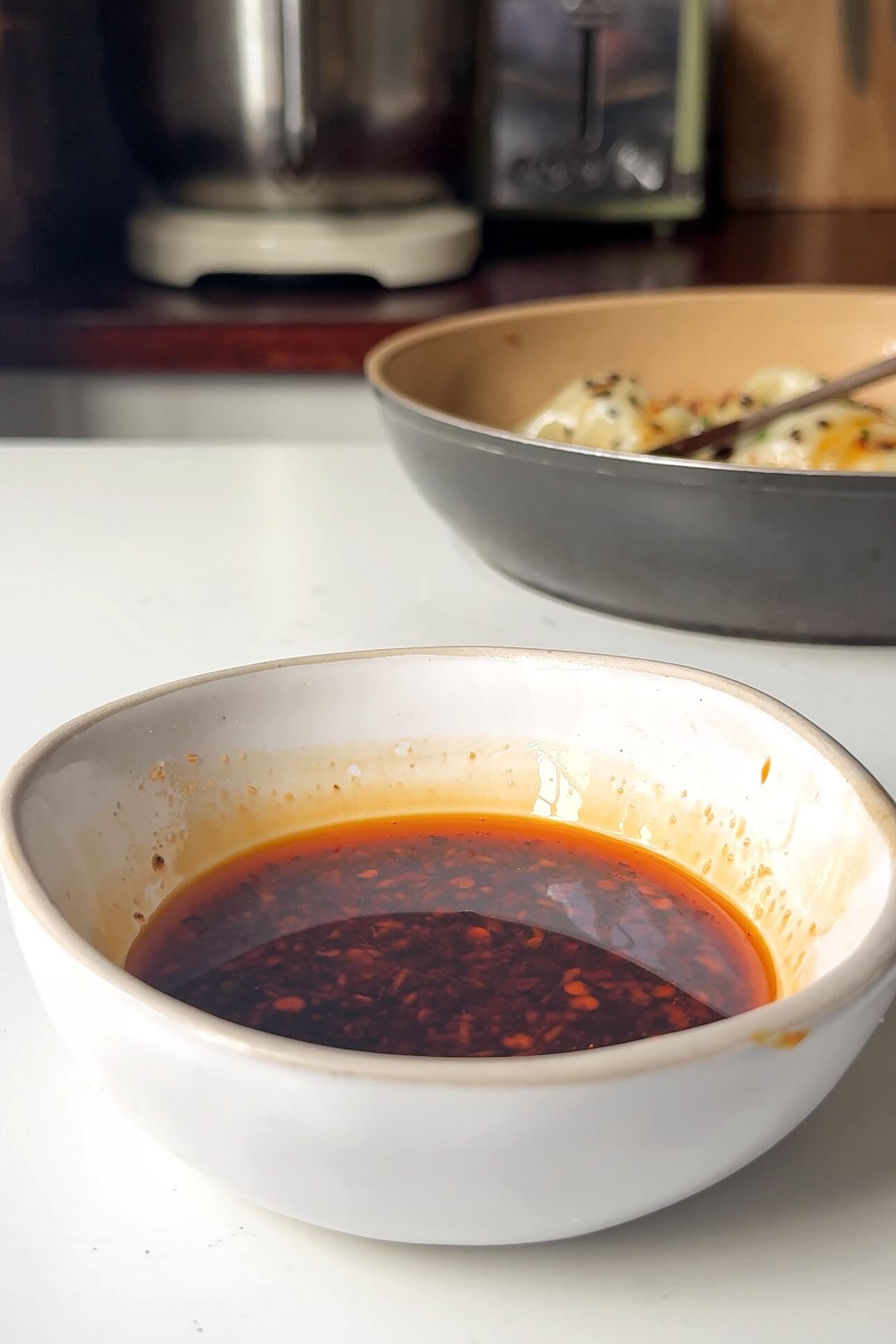 Dipping sauce for blanket dumplings.