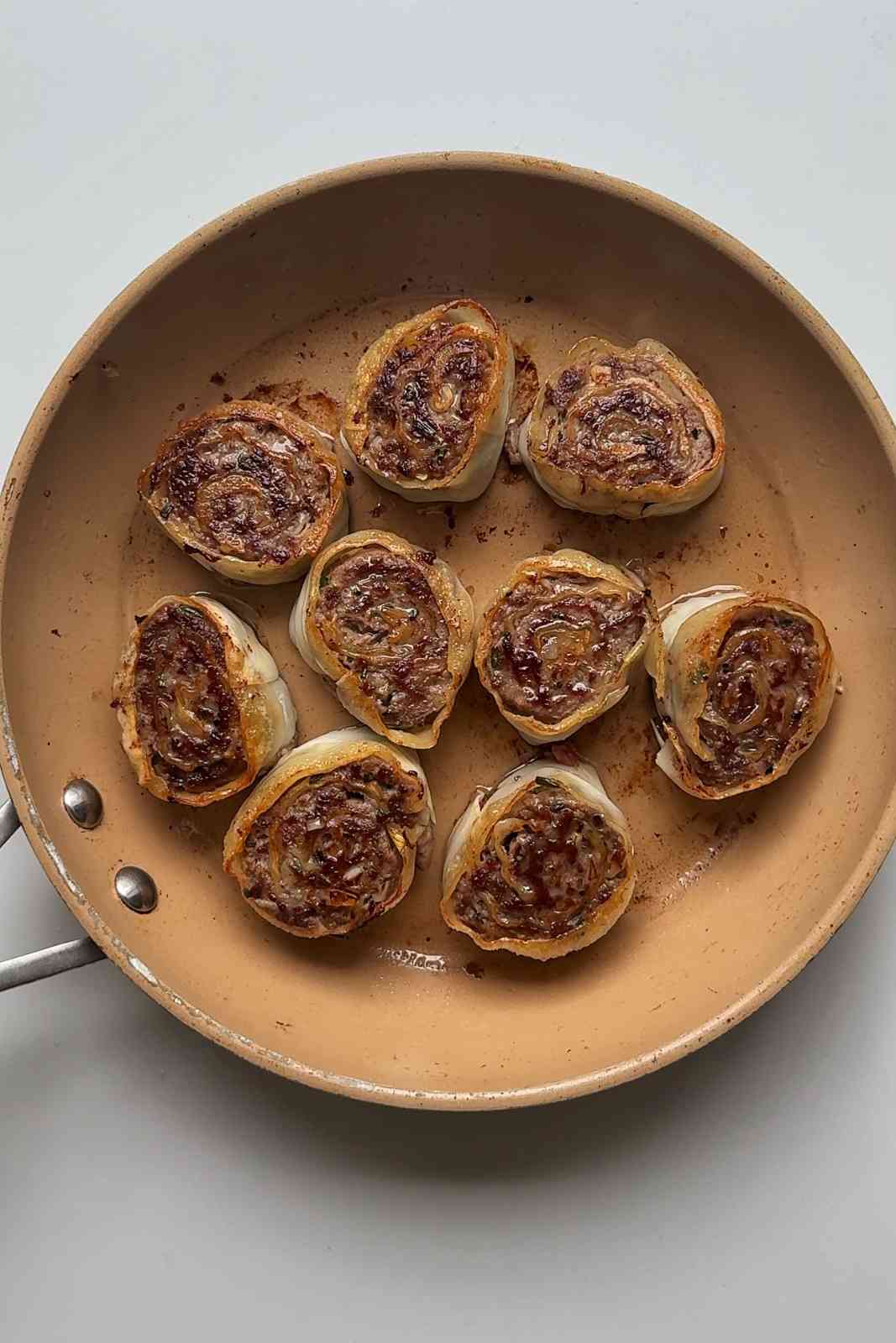 Pan fry the dumpling hack in a pan.